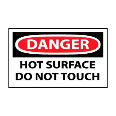 NATIONAL MARKER CO Machine Labels - Danger Hot Surface Do Not Touch D559AP
